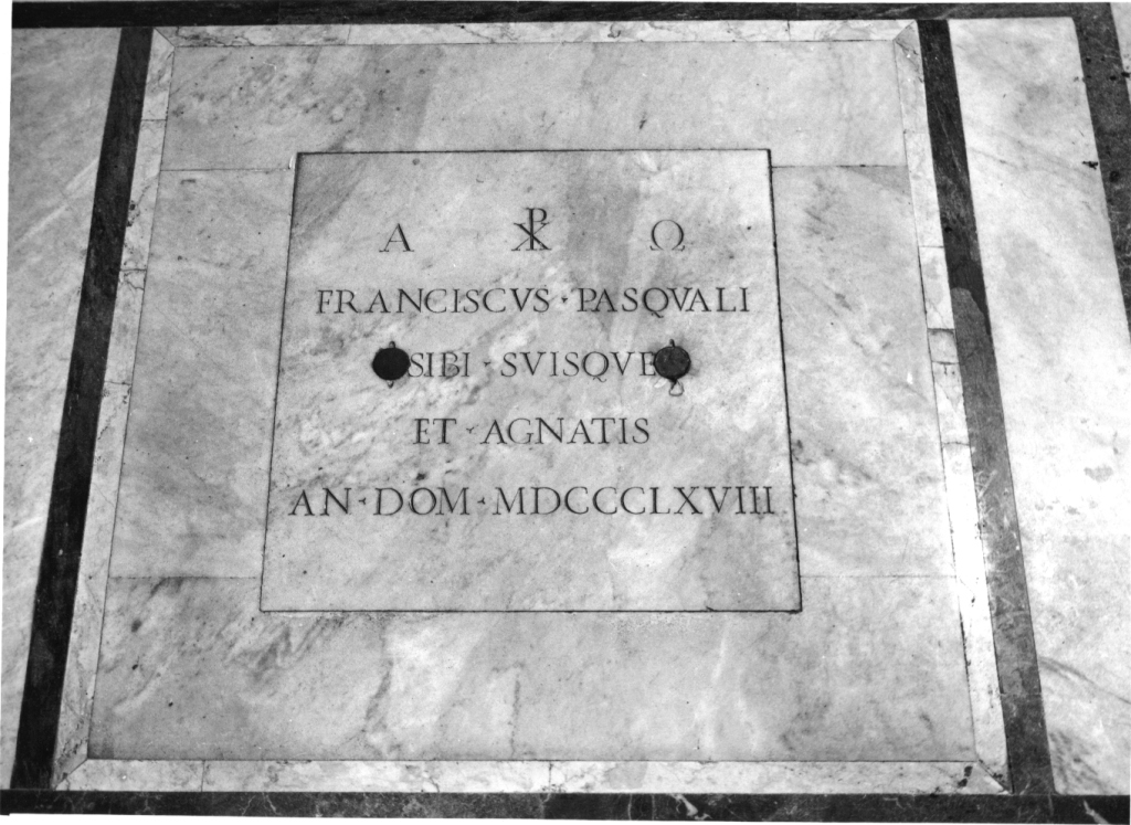 lastra tombale - ambito romano (sec. XIX)