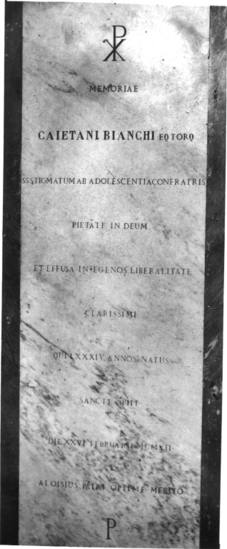 lapide tombale - ambito romano (sec. XX)