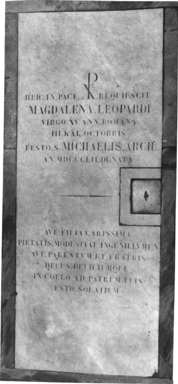 lapide tombale - ambito romano (sec. XIX)