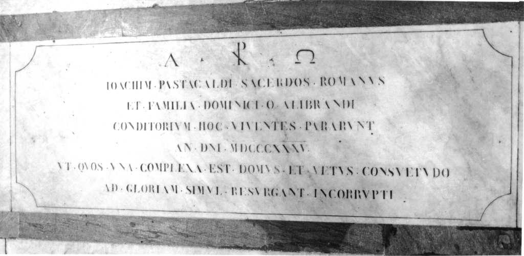 lapide tombale - ambito romano (sec. XIX)