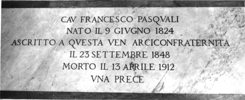 lapide tombale - ambito romano (sec. XX)