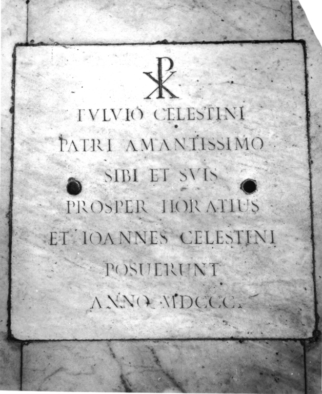 lapide tombale - ambito romano (sec. XIX)