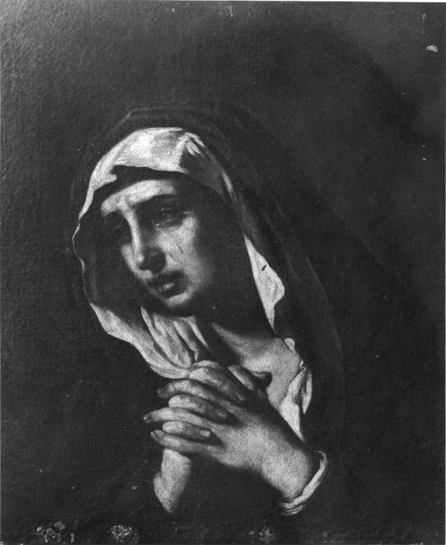 Madonna Addolorata (dipinto) di Barbieri Giovan Francesco detto Guercino (bottega) (secondo quarto sec. XVII)
