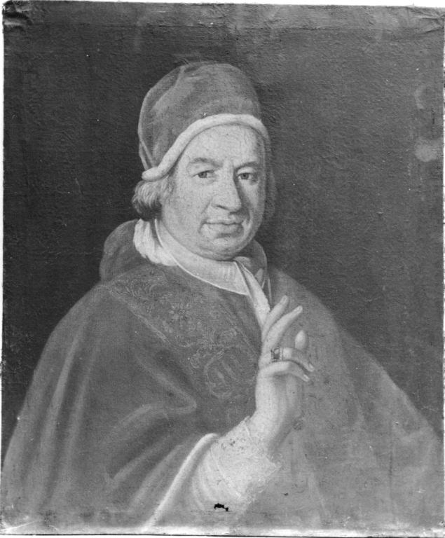 busto ritratto di papa Benedetto XIV (dipinto) - ambito romano (sec. XVIII)