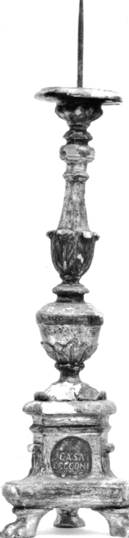 candeliere d'altare - ambito romano (sec. XIX)