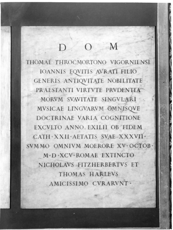 lapide tombale - ambito romano (sec. XVI)