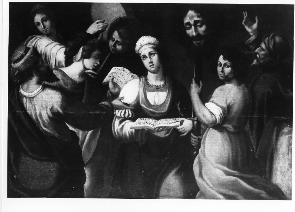 festa per l'uccisione del gigante Golia (dipinto) - ambito romano (fine/inizio secc. XVI/ XVII)