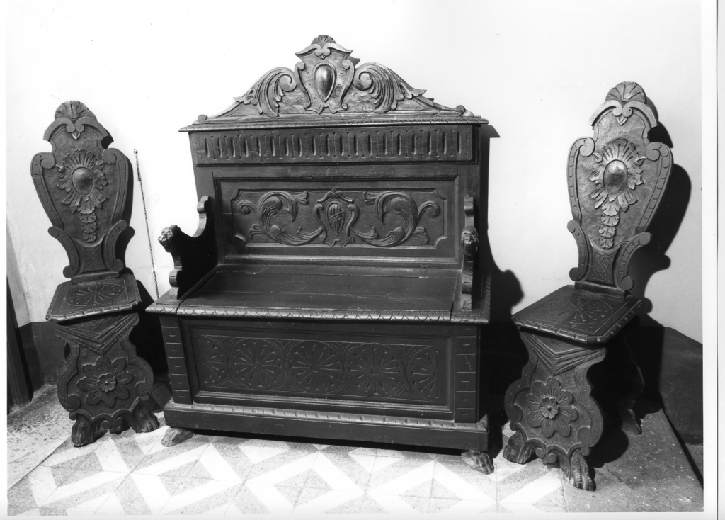 cassapanca - manifattura italiana (sec. XIX)