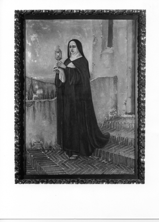 Santa Chiara (dipinto) di Cantiani Xenia (sec. XX)