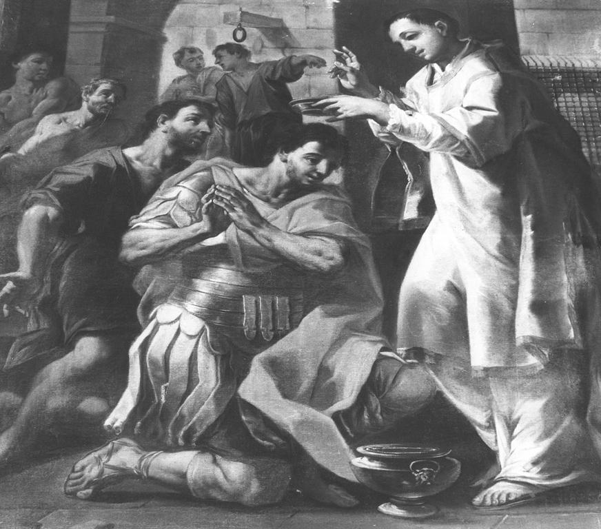 San Lorenzo battezza un soldato (dipinto) di Ricciolini Michelangelo (sec. XVII)