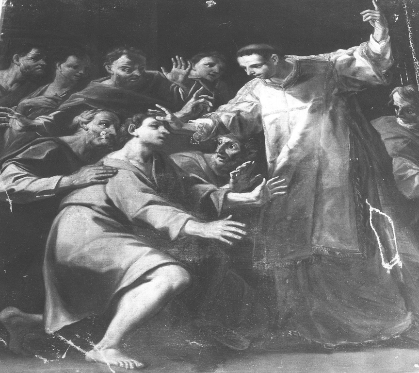 miracolo di San Lorenzo (dipinto) di Ricciolini Michelangelo (sec. XVII)