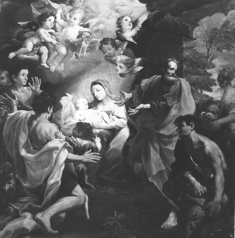 adorazione dei Re Magi (dipinto) di Ricciolini Michelangelo (sec. XVII)