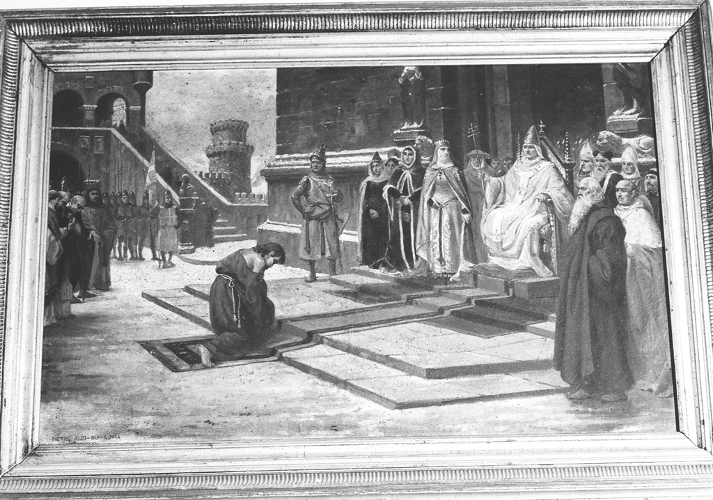 Enrico IV a Canossa (dipinto) di Aldi Pietro (seconda metà sec. XIX)