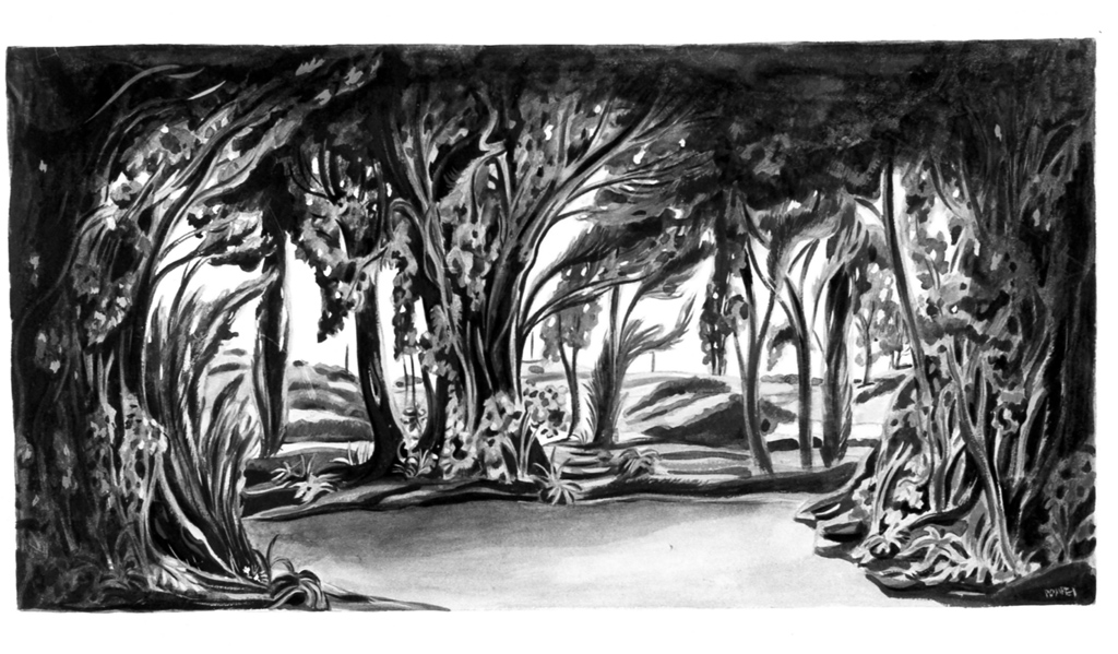 radura in un bosco (dipinto) di Pompei Mario (sec. XX)