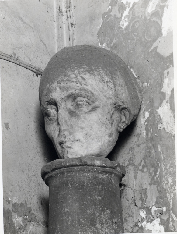 testa d'uomo (statua, frammento) - bottega Italia centrale (sec. V)