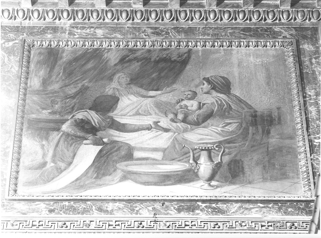 nascita di San Nicola (dipinto) di Guidi Guido (sec. XIX)