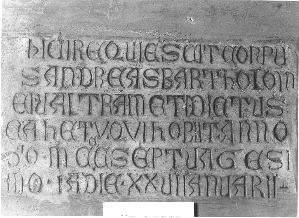 lapide - bottega romana (sec. XIV)