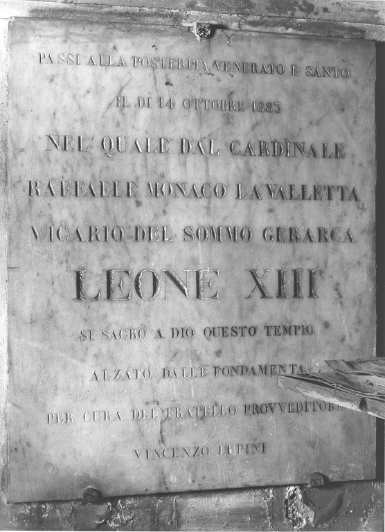 lapide - bottega romana (sec. XIX)