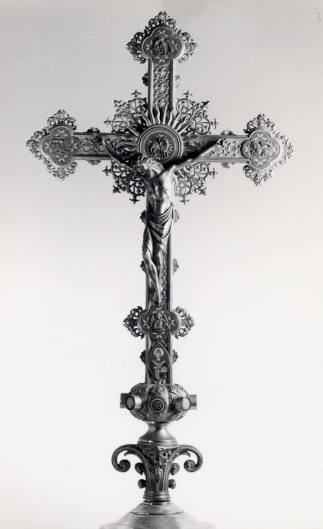 Cristo crocifisso (croce da tavolo) - bottega Italia centrale (seconda metà sec. XIX)