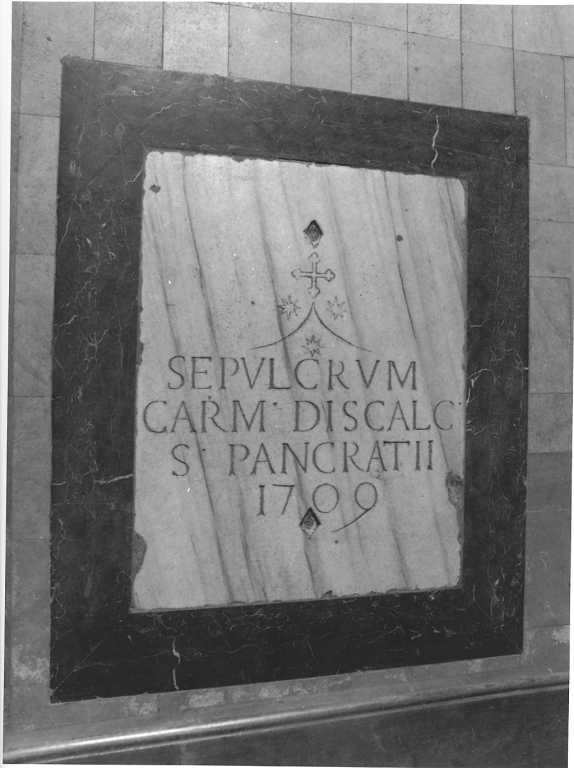 lapide - bottega romana (sec. XVIII)