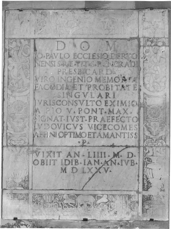 lapide - bottega romana (sec. XVI)