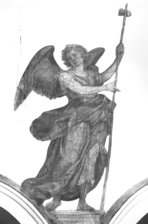 angelo con simbolo della passione: spugna (dipinto) di Fontebuoni Anastasio (inizio sec. XVII)