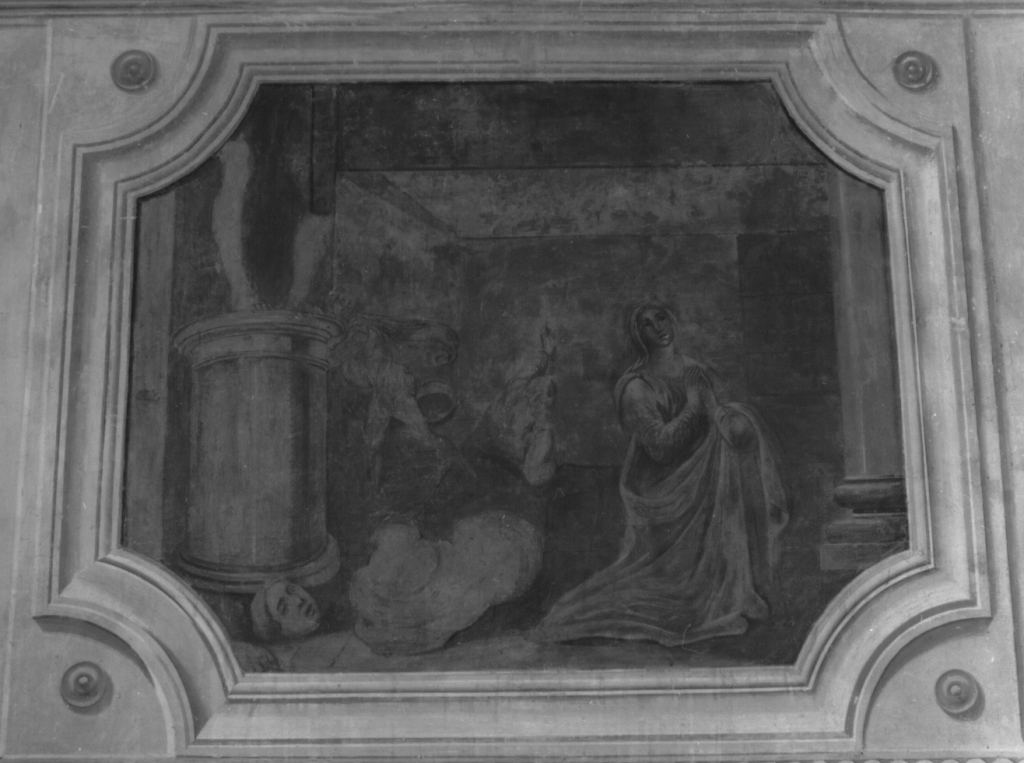 S. Prisca in preghiera (dipinto) di Fontebuoni Anastasio (inizio sec. XVII)