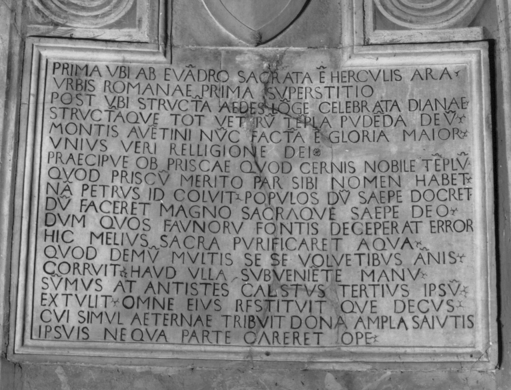 lapide celebrativa - ambito romano (sec. XVII)