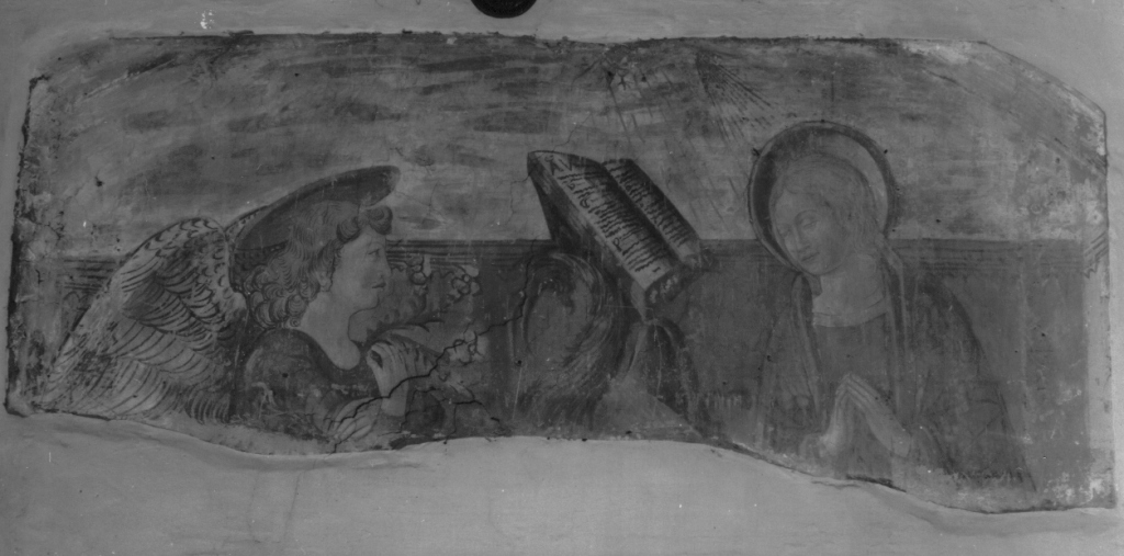 Annunciazione (dipinto, frammento) - ambito toscano (metà sec. XV)