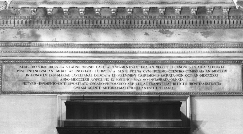 lapide documentaria - ambito romano (sec. XIX)