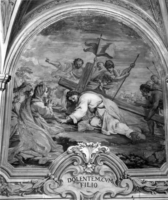 salita di Cristo al monte Calvario (dipinto) di Frigiotti Filippo (sec. XVIII)