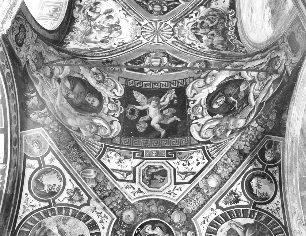 angelo e due ritratti di domenicani (dipinto) - ambito romano (sec. XVII)