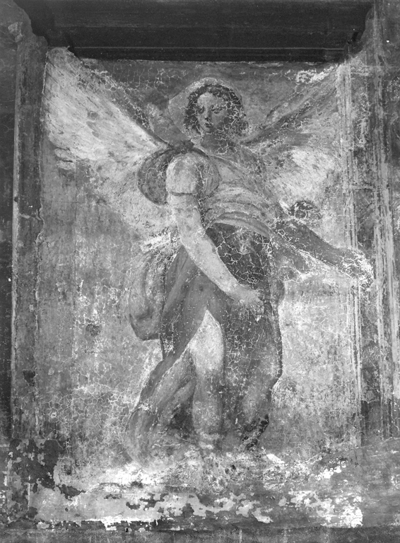 angelo con spada (dipinto) di Valesio Giovanni Luigi (attribuito) (sec. XVII)