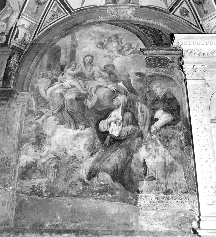 visione di Santa Caterina da Siena/ episodio della vita di Santa Caterina/ San Giovanni da Colonia (dipinto) di Odazzi Giovanni (attribuito) (sec. XVII)