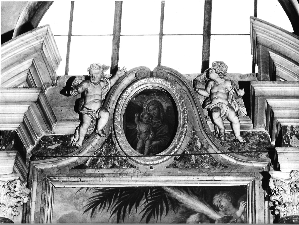 Madonna con Bambino benedicente (dipinto) - ambito romano (sec. XVII)