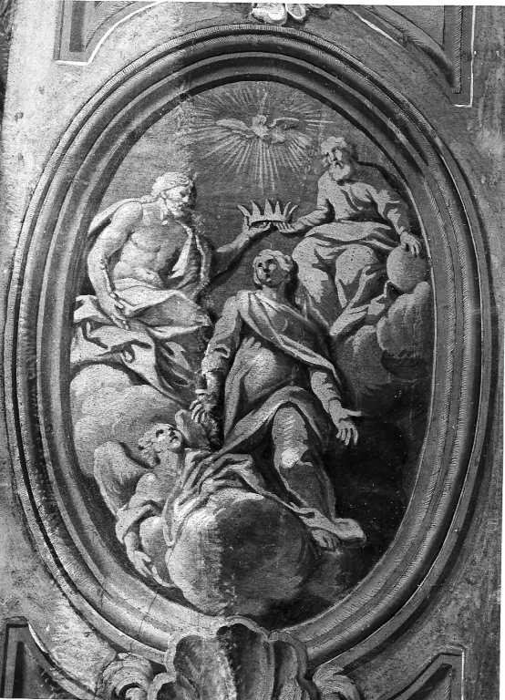 incoronazione di Maria Vergine (dipinto) - scuola romana (sec. XVIII)