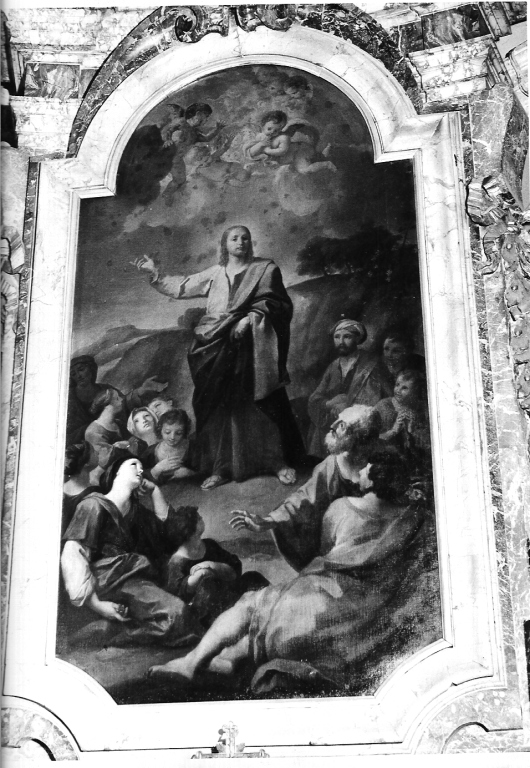 Cristo crocifisso con la Madonna, San Giovanni Evangelista e Santa Maria Maddalena (dipinto) di Conca Giovanni (sec. XVIII)