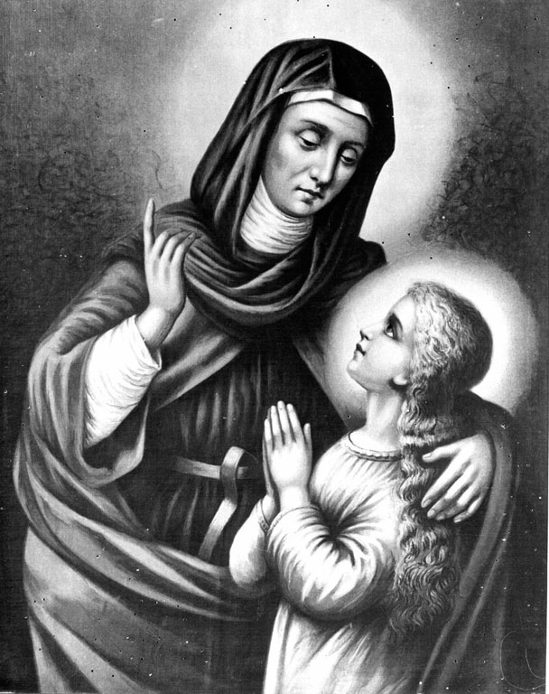 Sant' Anna con Maria vergine bambina (dipinto) - ambito italiano (sec. XIX)