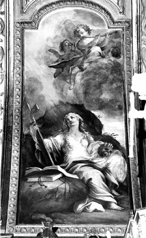 Maria Maddalena nel ritiro di penitenza presso la grotta di Marsiglia (dipinto) di Cerruti Michelangelo (sec. XVIII)