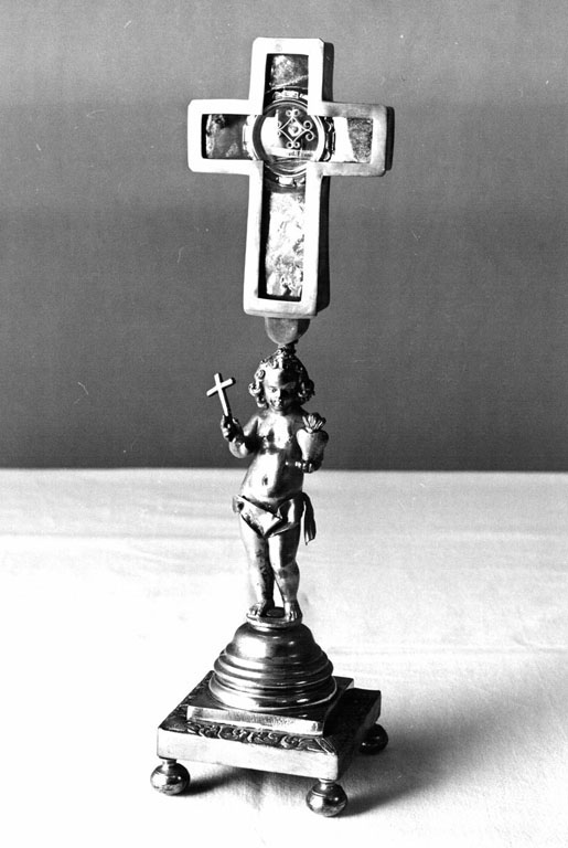 reliquiario - a croce - ambito italiano (sec. XVII)