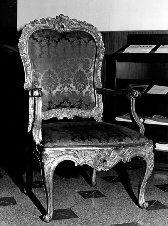 poltrona - da cerimonia - ambito romano (seconda metà sec. XVIII)