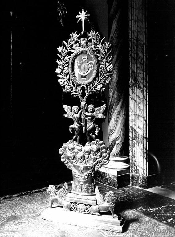 reliquiario - a ostensorio - ambito romano (prima metà sec. XIX)