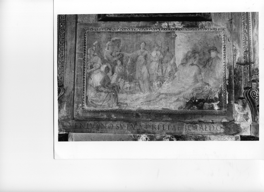 Santa Cecilia distribuisce i suoi beni ai poveri (dipinto) di Lilli Andrea (attribuito) (secc. XVI/ XVII)