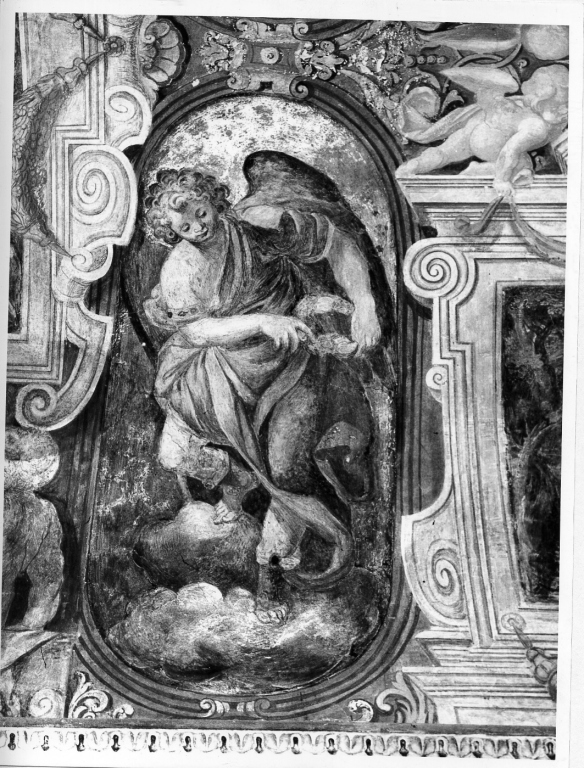 angelo con ghirlanda (dipinto) di Brill Paul (sec. XVI)
