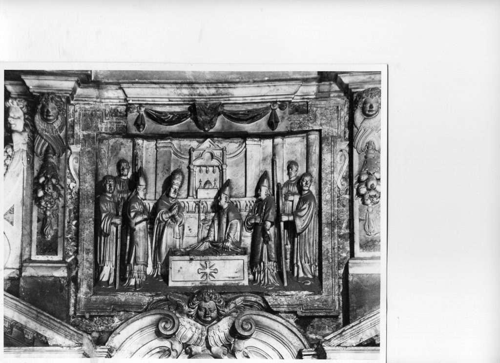 Ricognizione del corpo di Santa Cecilia (rilievo) di Maderno Carlo (attribuito), Rainaldi Girolamo (sec. XVII)