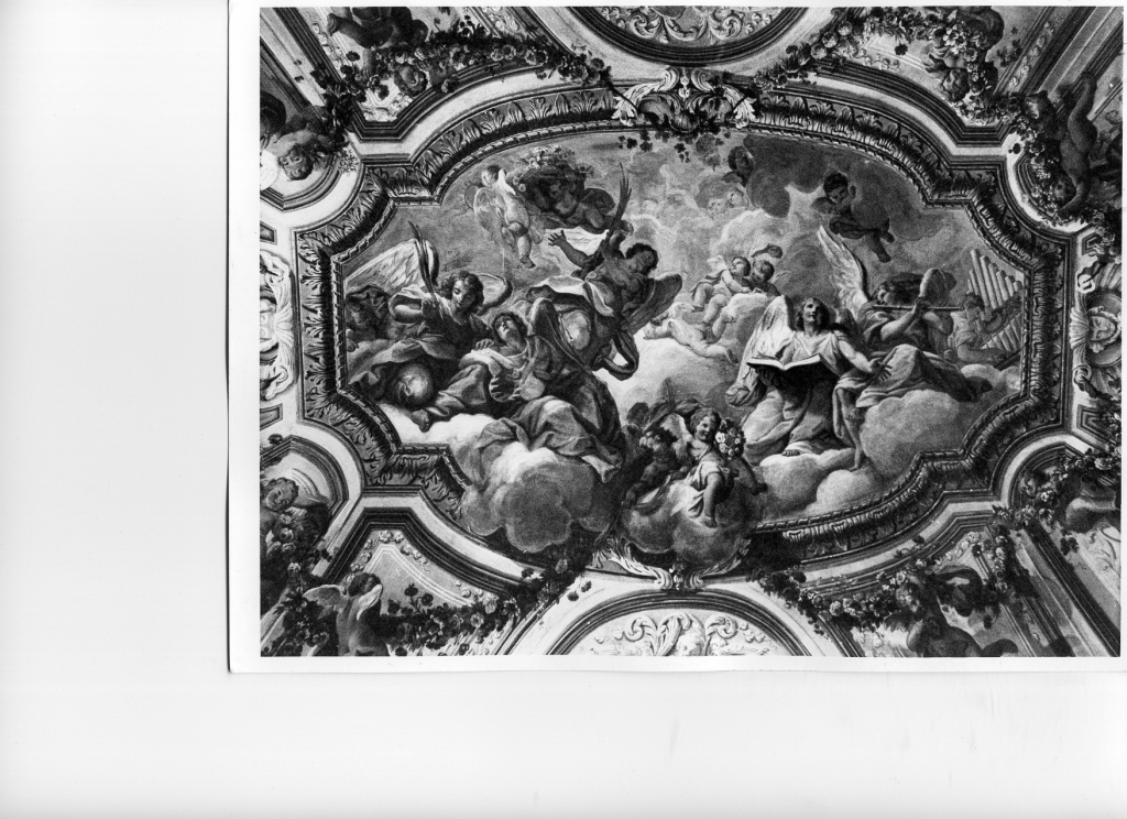 angeli musicanti in gloria (dipinto) di Vanvitelli Luigi (prima metà sec. XVIII)