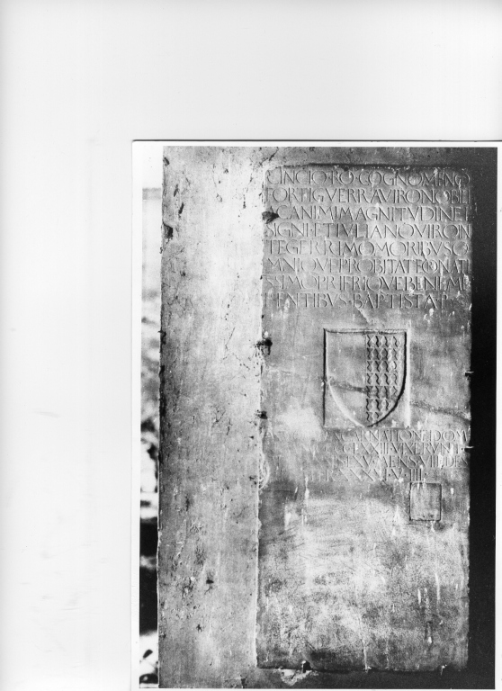lastra tombale - ambito romano (sec. XV)
