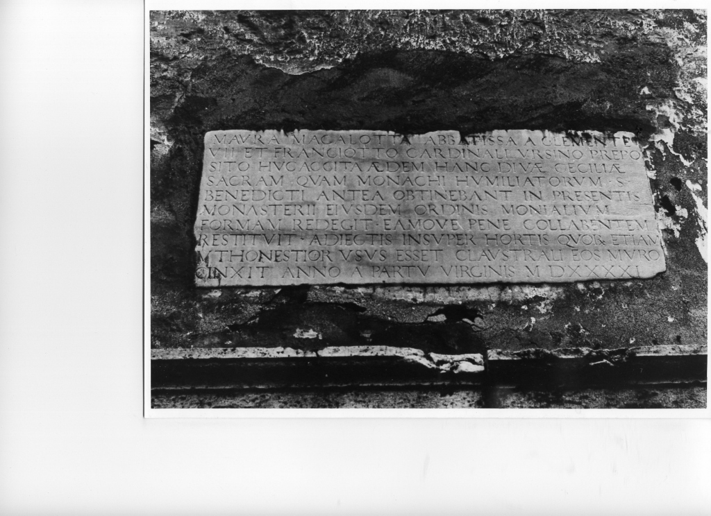 lapide - ambito romano (sec. XVI)