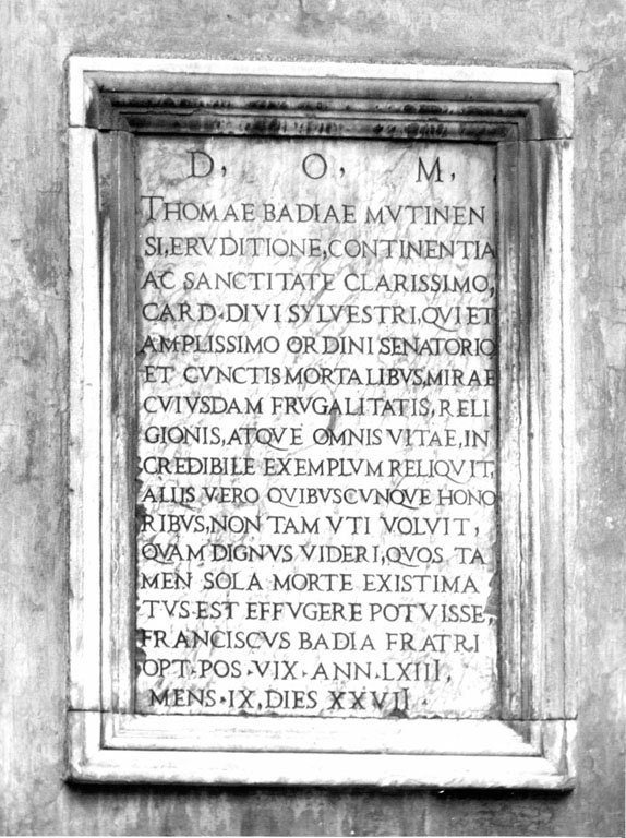 lapide - ambito romano (sec. XVI)