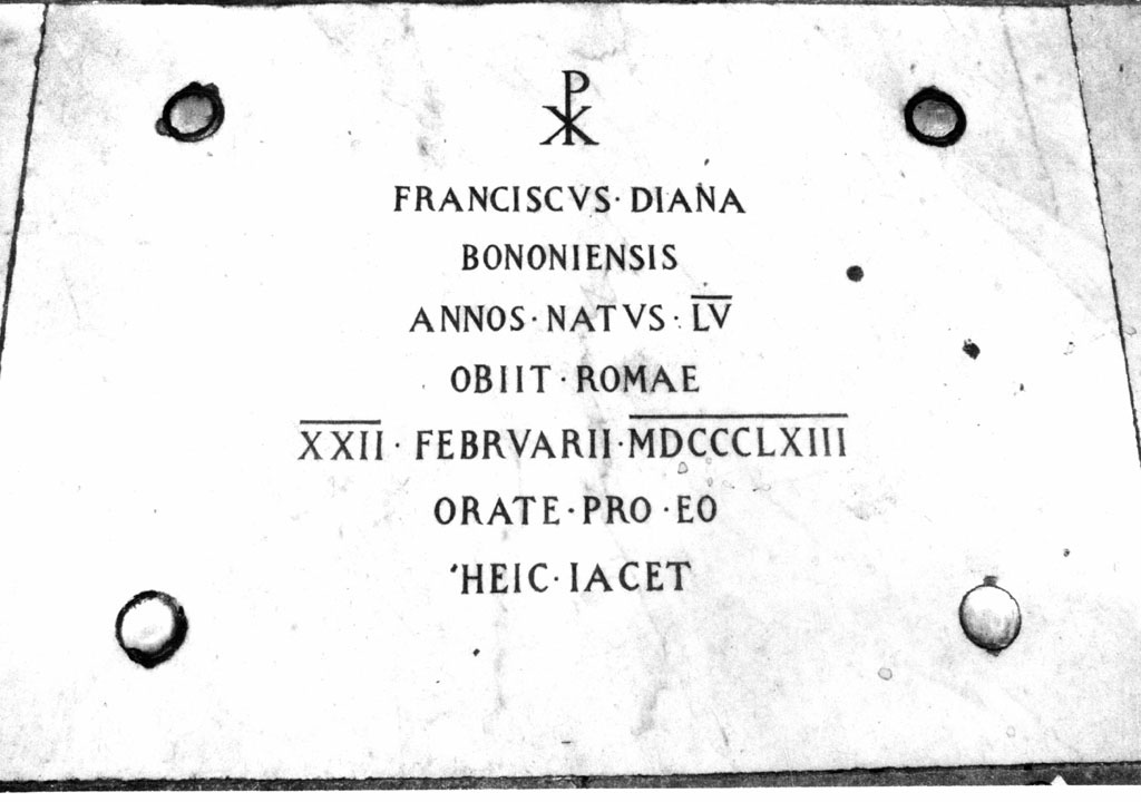 lapide tombale - ambito romano (sec. XIX)